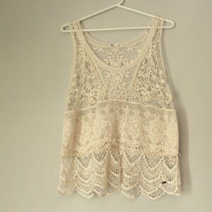 Garage Lace Knit 100% Cotton Top